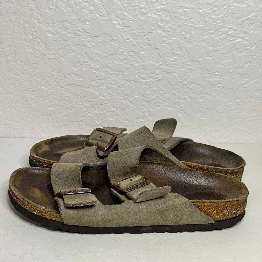 Birkenstock Arizona Grey Suede Sandals Size 40